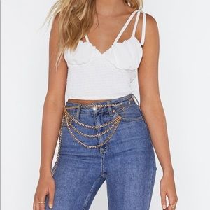 Nasty Gal White Crop Top
